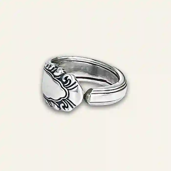 Artisan spoon ring created from genuine vintage flatware