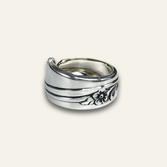 Vintage Blossom Spoon Ring