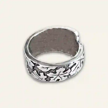 Vintage Leaf Pattern Spoon Ring