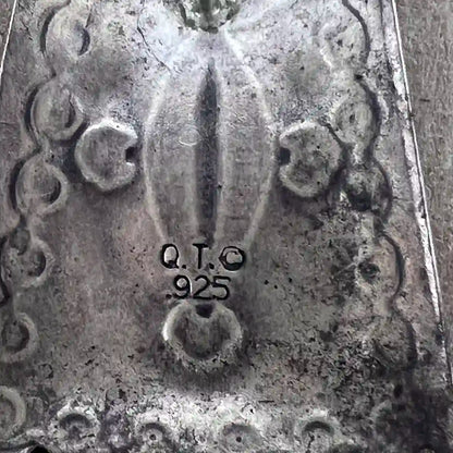 Back of earring showing 925 sterling silver stamp