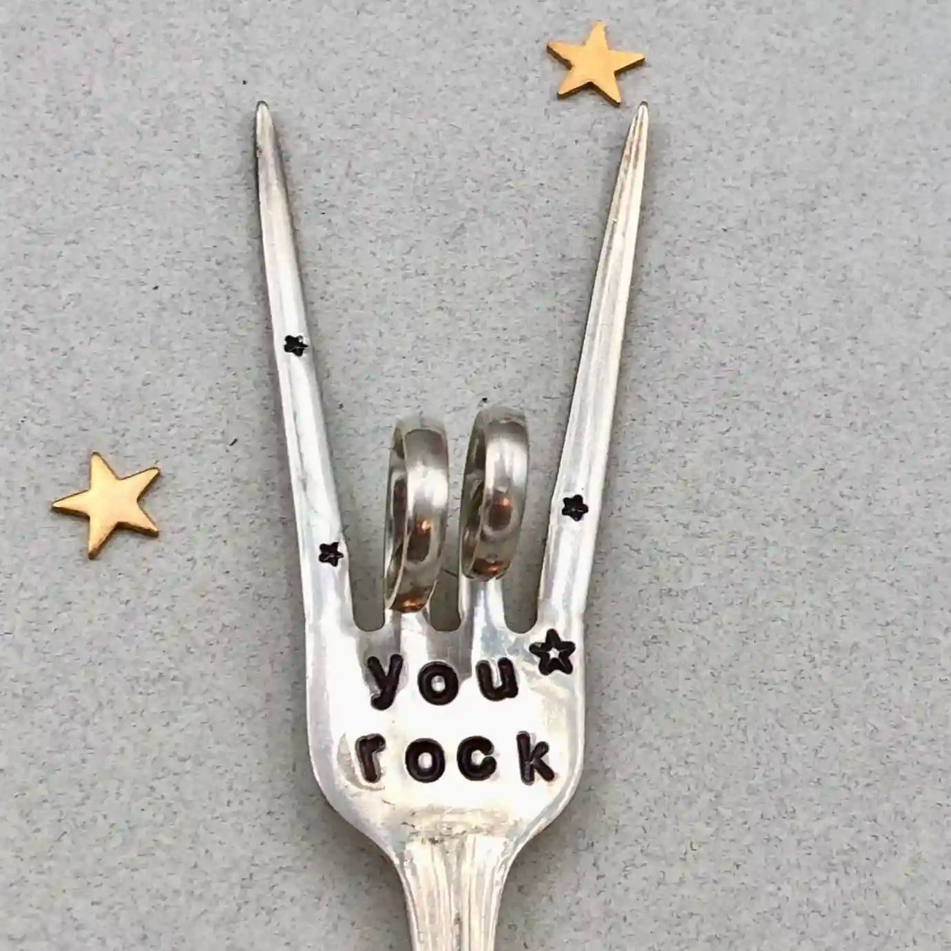 You Rock garden marker fork
