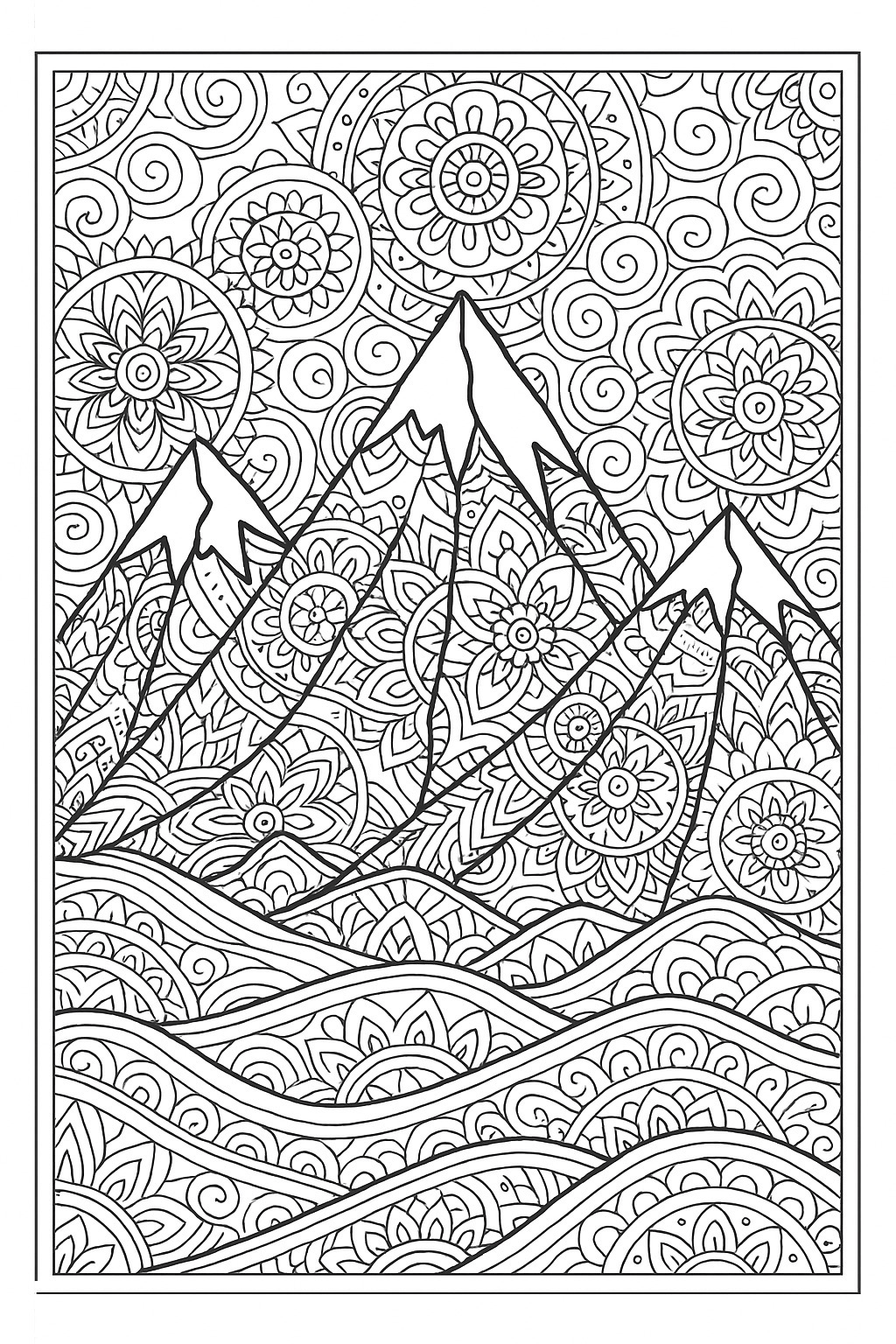 vintage spoon ring – adult coloring download – var1 – var2