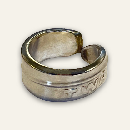 silver-plated spoon ring – airline spoon jewelry