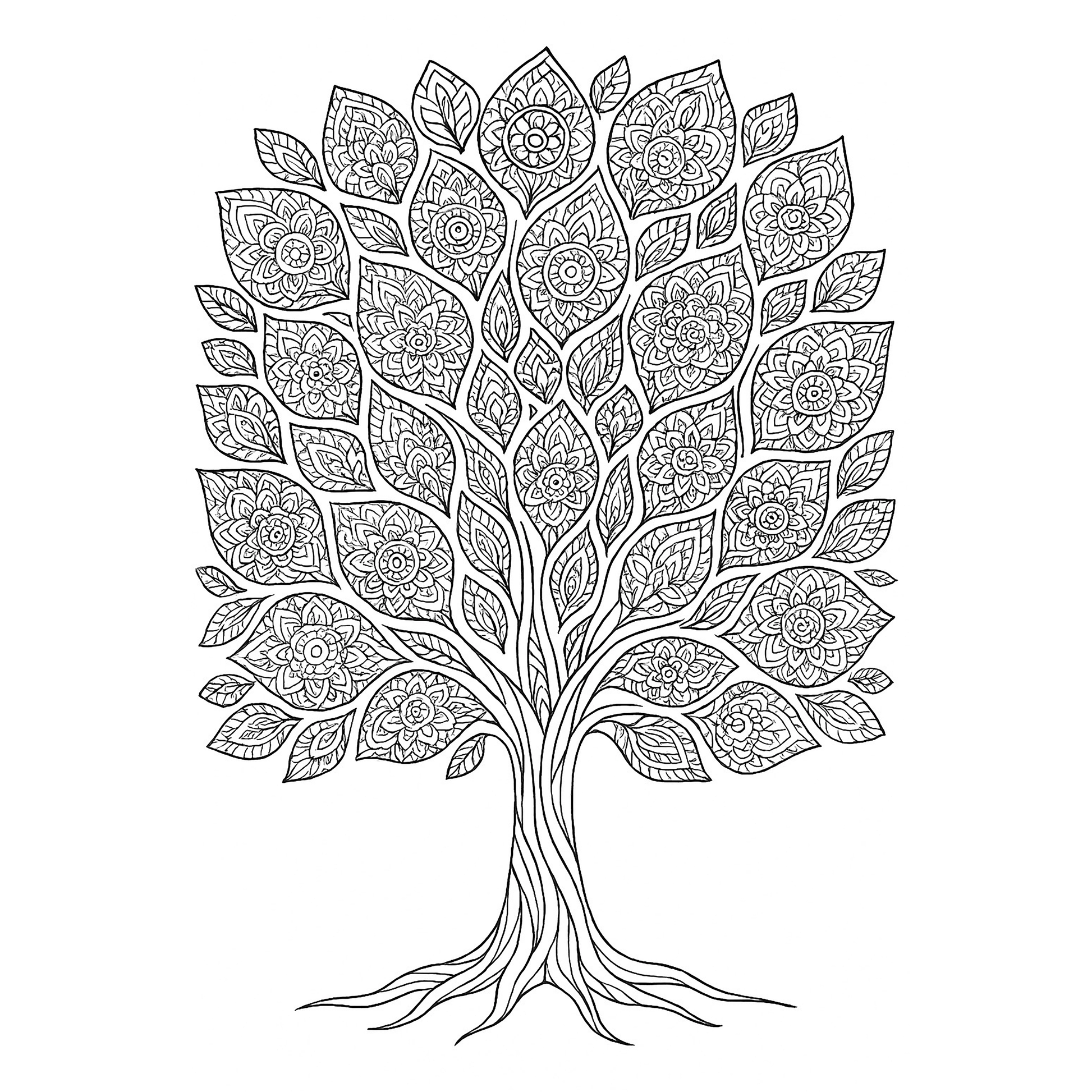 vintage spoon ring – adult coloring download – var1