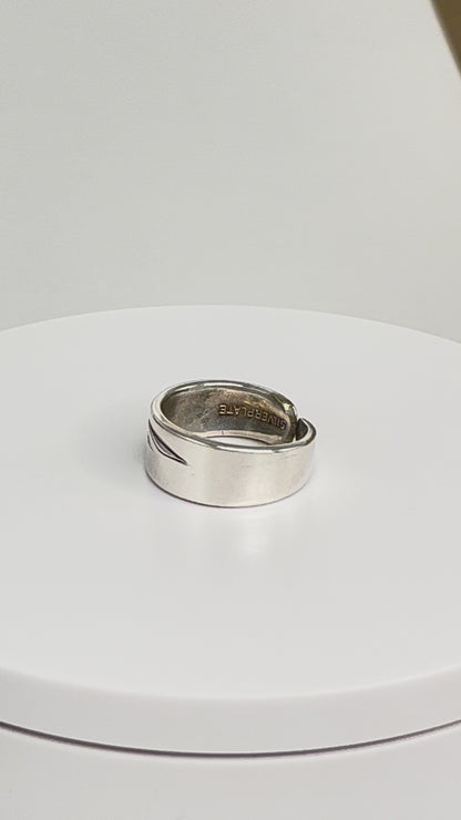 Minimalist Floral Spoon Ring