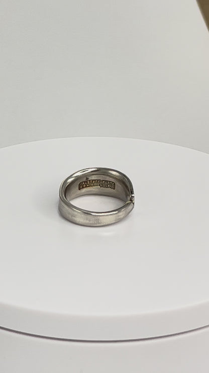 Vine & Rose Scroll Vintage Spoon ring